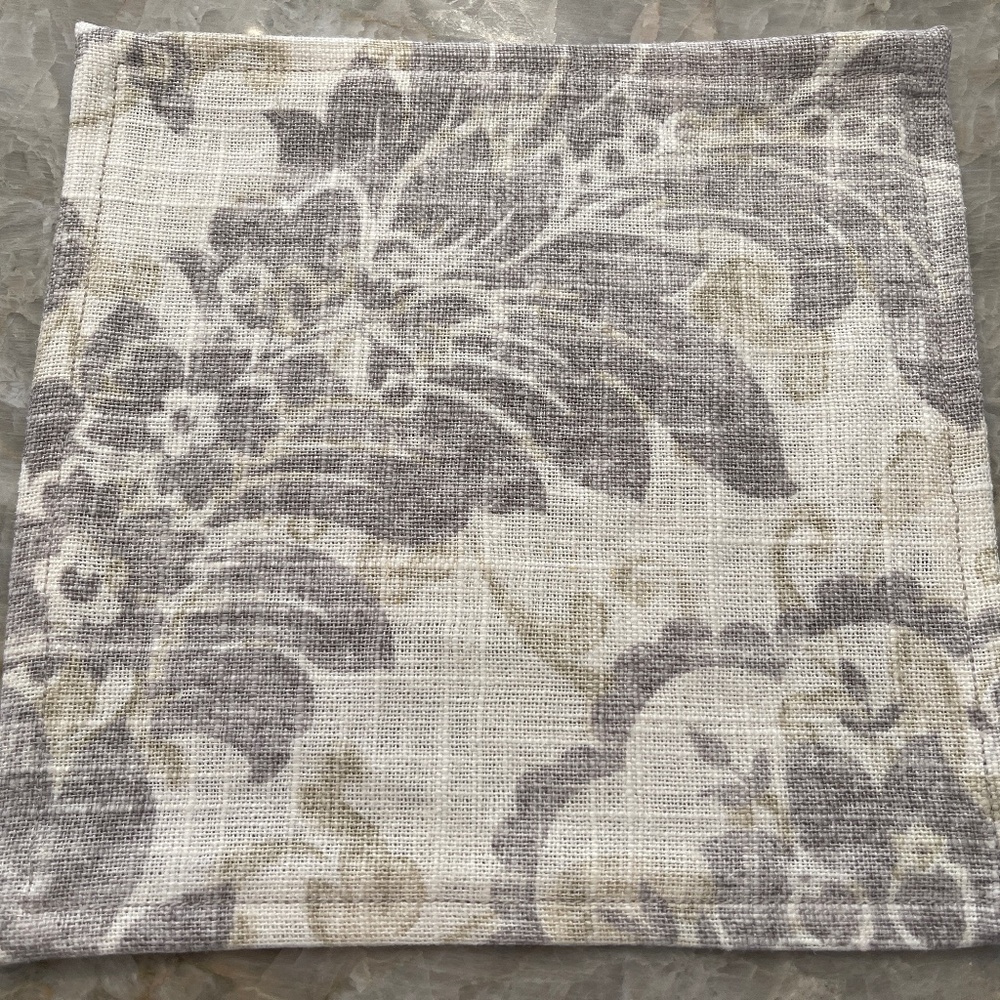 Set of 6 Cloth Linen Napkins, New, 7.5"